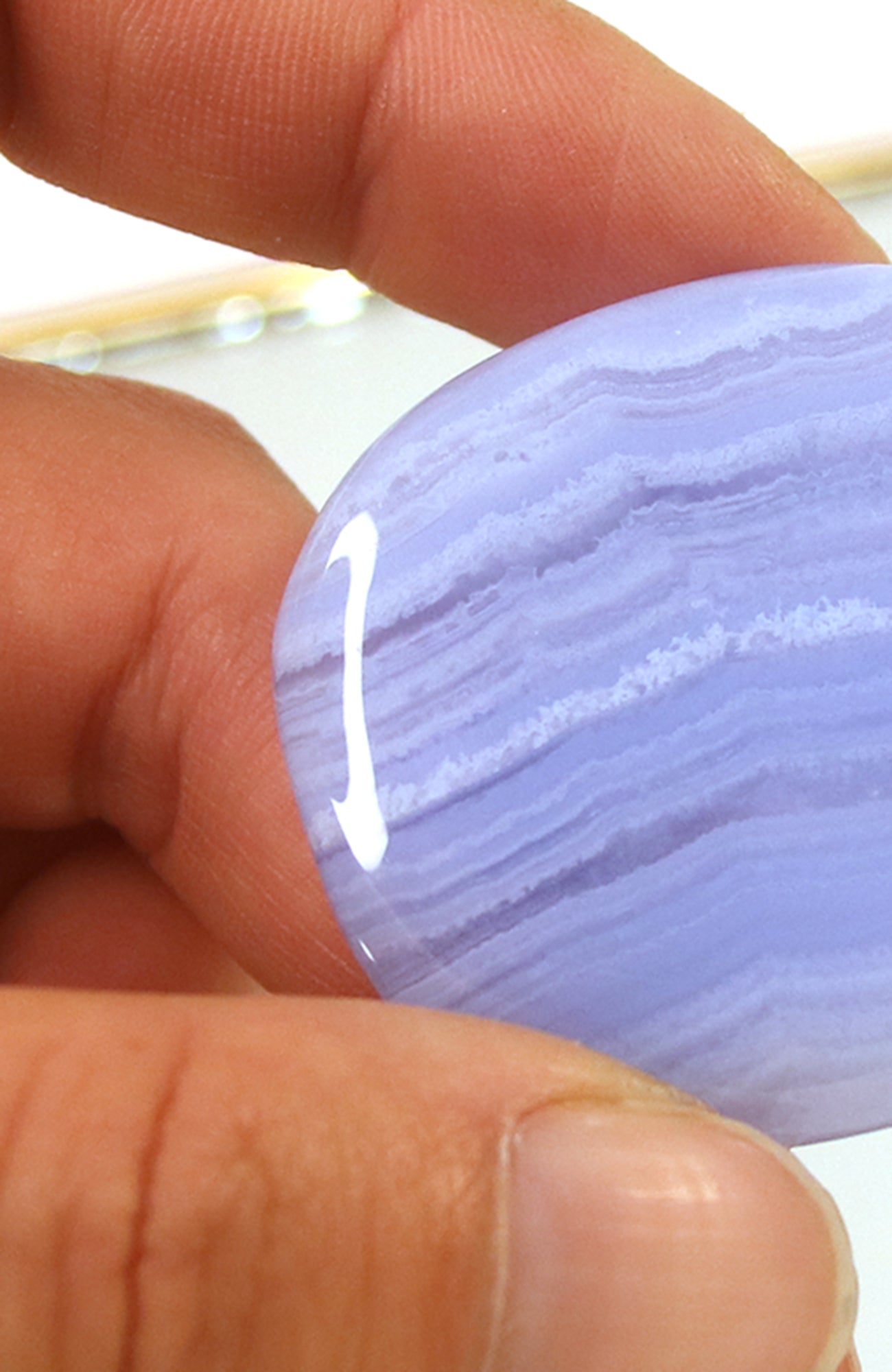Blue Lace Agate Palmstone